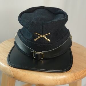 Rothco Black Military Cap with Gold Crossed Rifles